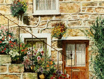 Cornish cottage painting
