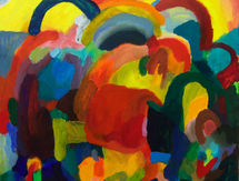 Waterfall - abstract painting