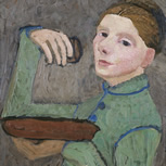 Self-portrait with a bowl and a glass, by Paula Modersohn-Becker