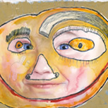 Abstract portrait painting